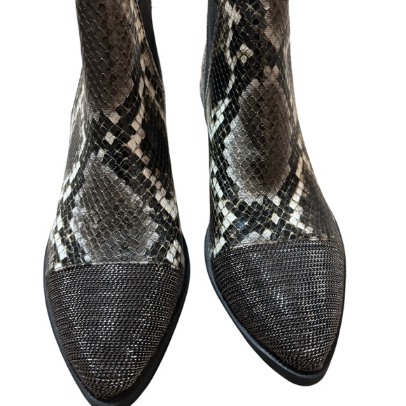Snakeskin Patterned REPORT Ankle Boots - Picture 3 of 8